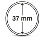 Round Coin Capsules Diameter 37 mm Pack of 10 Pcs