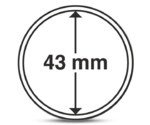 Round Coin Capsules Diameter 43 mm Pack of 10 Pcs