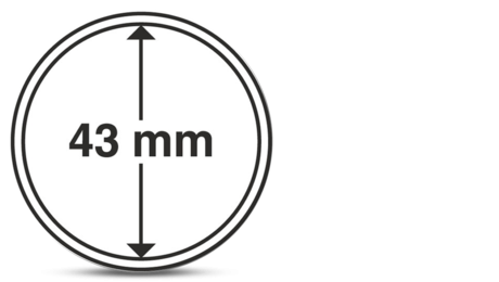 Round Coin Capsules Diameter 43 mm Pack of 10 Pcs