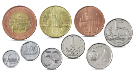 Czech Set 9 Coins 1 H - 50 Kronu 1996 - 2012  UNC