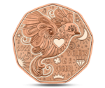 Austria 5 Euro New Year Coin Happiness Bird 2022 UNC