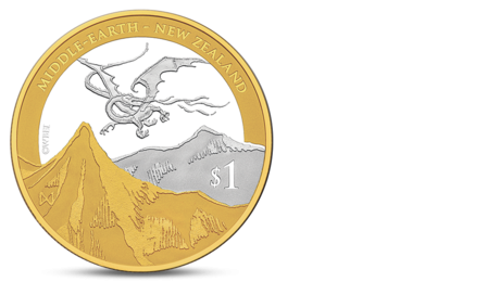 New Zealand 1 Dollar Hobbit Dragon Silver 2013