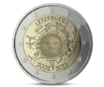 Luxembourg 2 Euro Ten Years of the Euro 2012 UNC