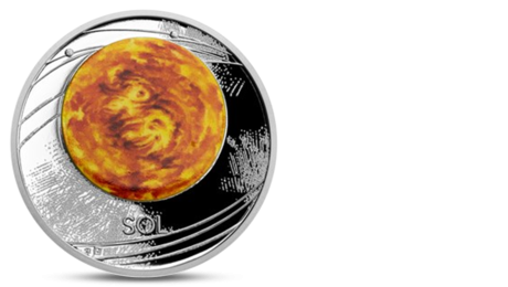 Niue 1 Dollar Solar System  - SUN Silver 2019