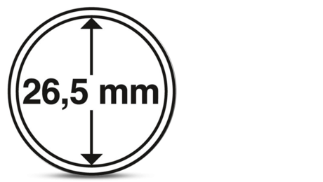 Round Coin Capsules Diameter 26.5 mm Pack of 10 Pcs