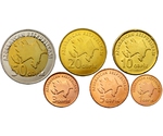 Azerbaijan Aserbaidschan 5 coins set 1 — 50 Qapik 2006 UNC