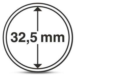 Round Coin Capsules Diameter 32.5 mm Pack of 10 Pcs