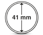 Round Coin Capsules Diameter 41 mm Pack of 10 Pcs