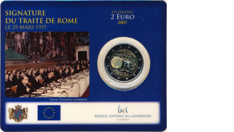 Luxembourg 2 Euro Treaty of Rome in Blister 2007