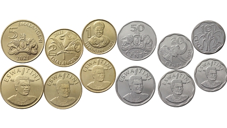 Eswatini 6 Coins 5 2 Emalangeni 1 Lilangeni 50 20 10 Cents 2021 UNC