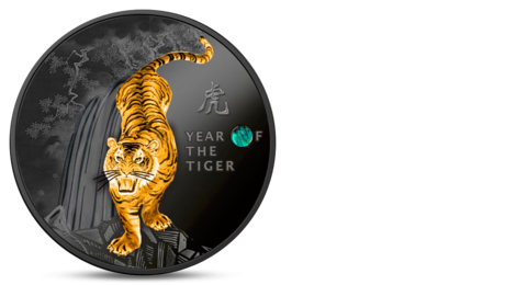 CAMEROON 500 FRANCS SILVER LUNAR YEAR OF TIGER COLORED 2022 PROOF