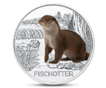 Austria 3 Euro Colourful Creatures Otter Fish Fauna 2019