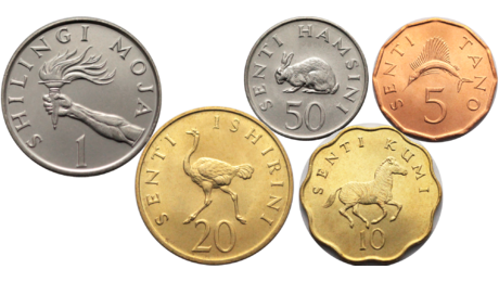 Tanzania 5 Coins Set 5 10 20 50 Senti 1 Schilling UNC