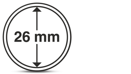 Round Coin Capsules Diameter 26 mm Pack of 10 Pcs
