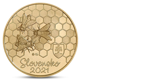 Slovakia 5 Euro Honey Bee Fauna and Flora 2021
