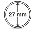 Round Coin Capsules Diameter 27 mm Pack of 10 Pcs
