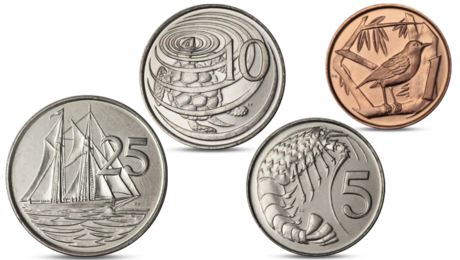Cayman Islands Currency 4 Coins Set 2008 UNC