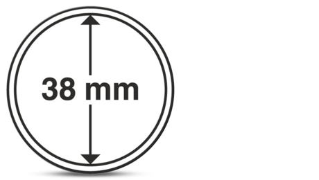 Round Coin Capsules Diameter 38 mm Pack of 10 Pcs