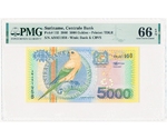 Surinam 5000 Gulden 2000 PMG 66