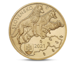 Slovakia 5 Euro Grey Wolf  Fauna 2021
