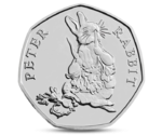 UK 50 Pence Beatrix Potter Peter Rabbit 2018 BUNC