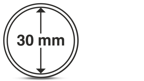 Round Coin Capsules Diameter 30 mm Pack of 10 Pcs