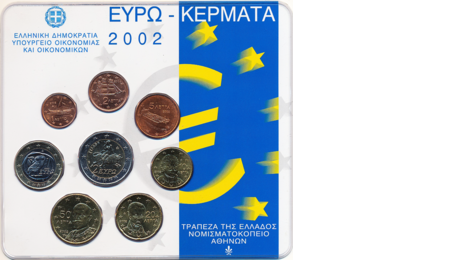 Greece Official Euro Set 2002 in Folder
