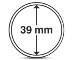 Round Coin Capsules Diameter 39 mm Pack of 10 Pcs