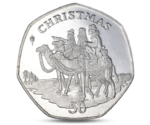 Gibraltar 50 pence Christmas - Three wise mans on a camel back