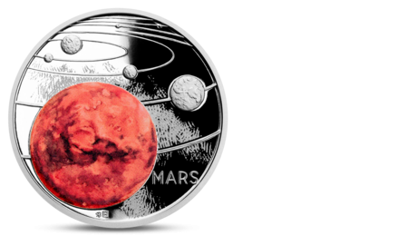 Niue 1 Dollar Solar System  -  MARS Silver 2020