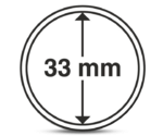 Round Coin Capsules Diameter 33 mm Pack of 10 Pcs
