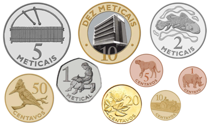 Mozambique 9 Coins Set 1, 5, 10, 20, 50 Centavos + 1, 2, 5, 10 Meticais UNC 2006